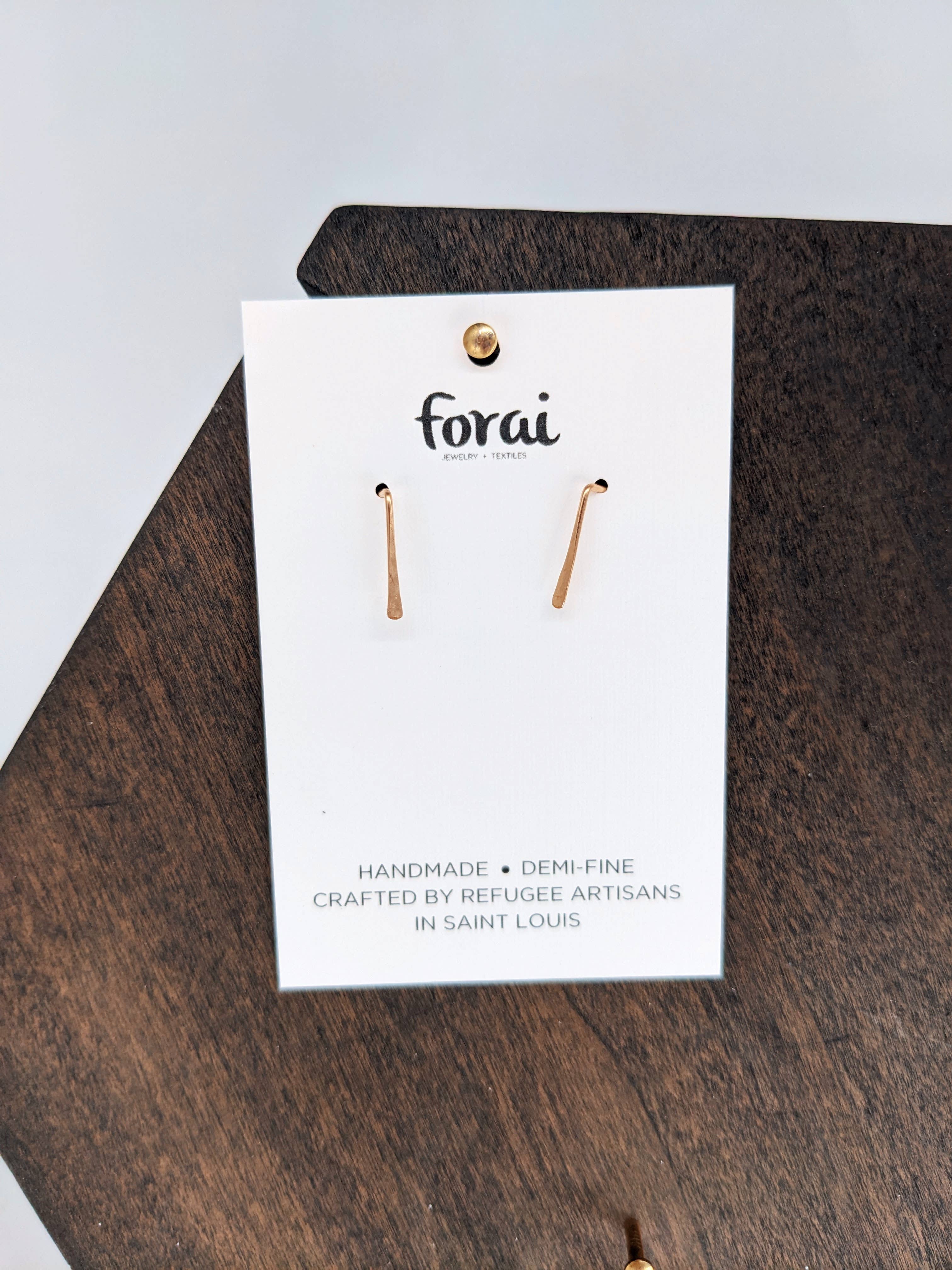 Forai - Wholesale Dangle Earrings - Indra Staple Earrings in 14K Gold Filled4