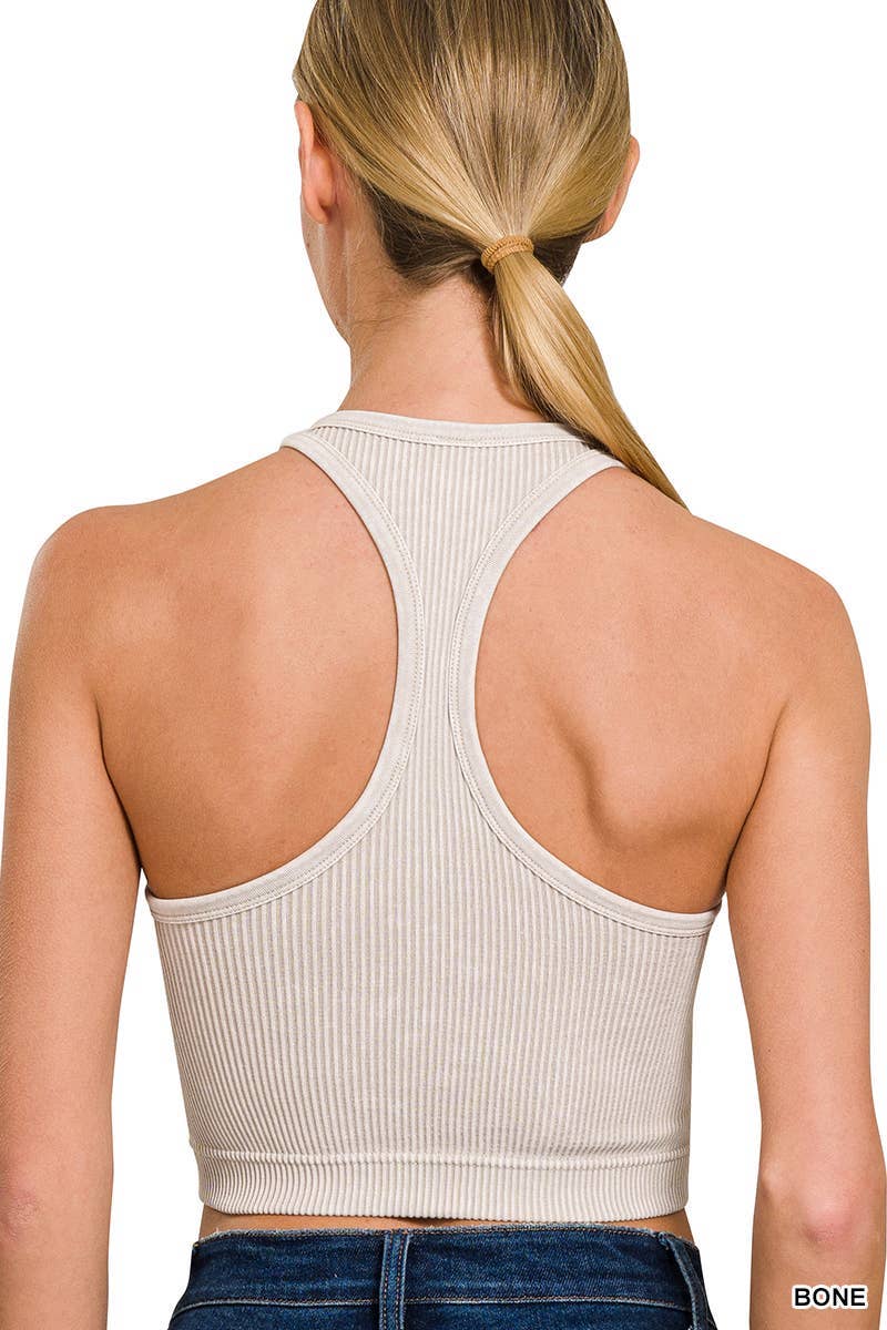 Vanilla Monkey – Tops – Mulher por atacado – Top acolchoado com sutiã com nervuras lavadas em pedra3