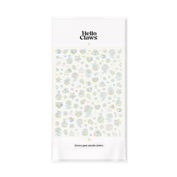 Bonjour Claws | Autocollant de décoration d'ongles méduse à bulles pour la vente par Hello Claws Limited