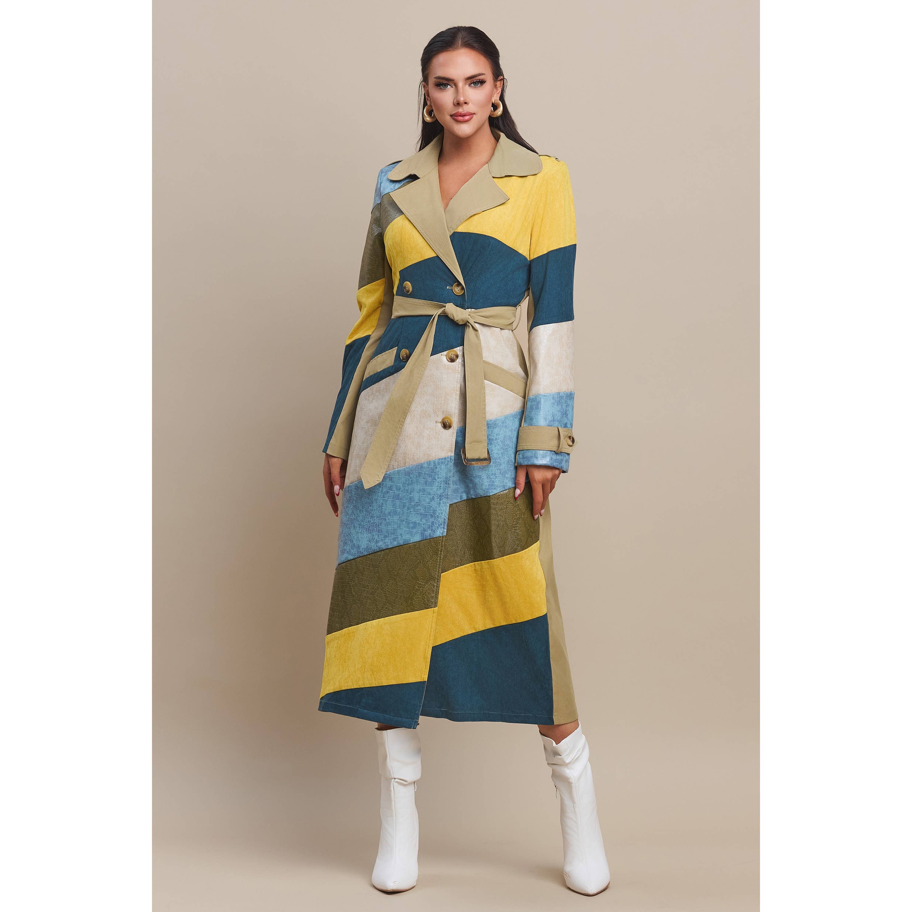 The Sang – wholesale Jacka - Dam – Läderrock med mocka i färgblock12