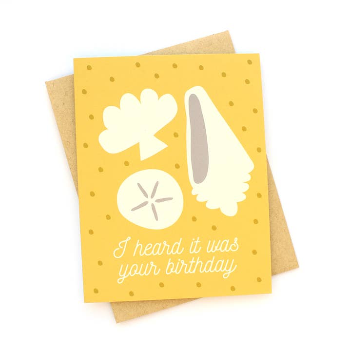 Birthday Shells Nautical Beach Greeting Card funny sea A2 for wholesale by Klinger Creative