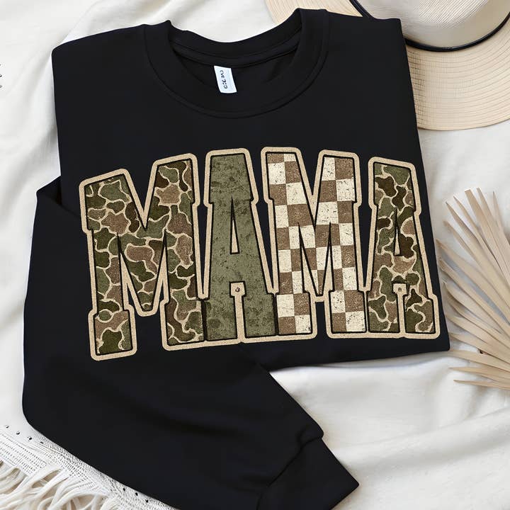 GRUNGY CAMO MAMA DTF TRANSFER for wholesale by Remi Lee Transfers