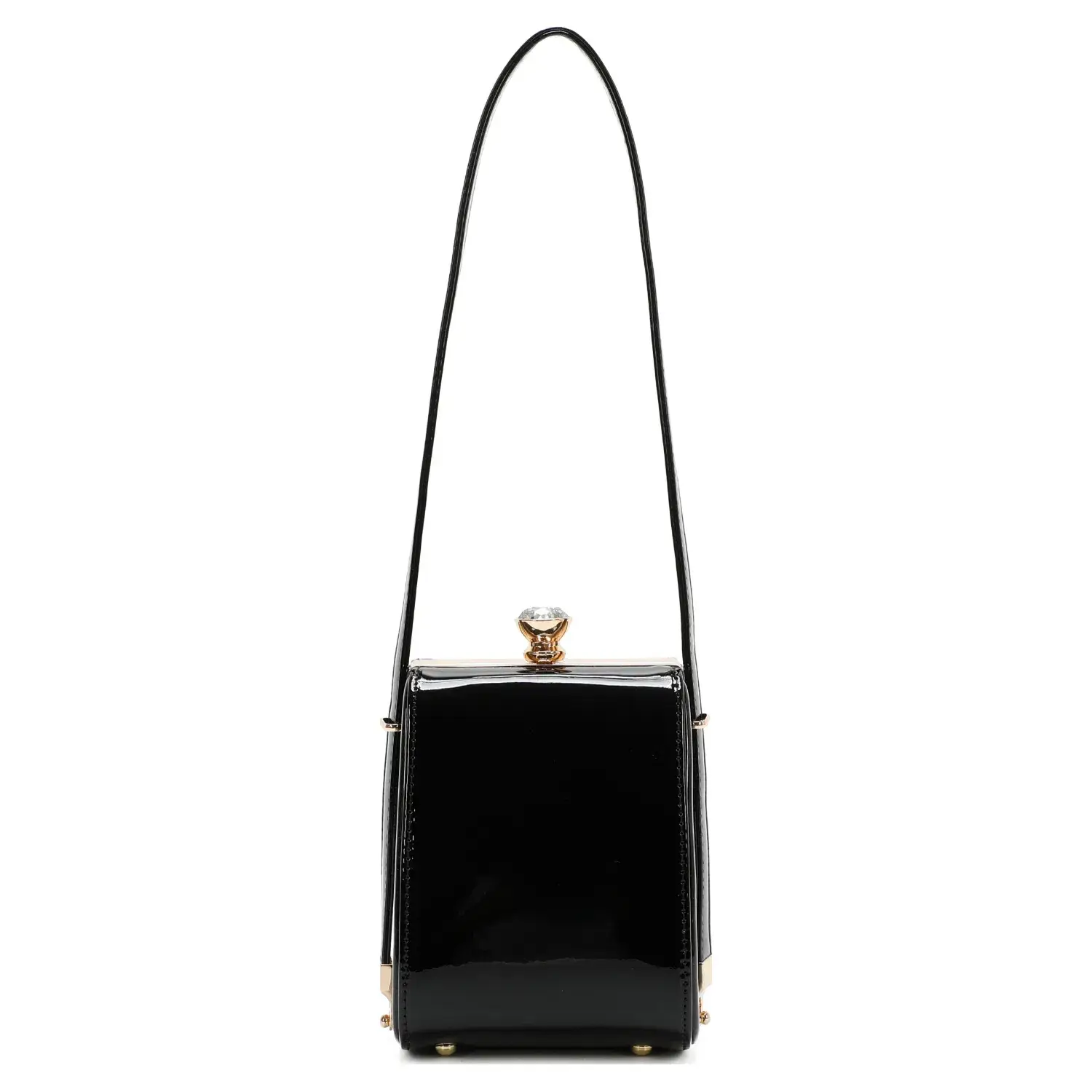 Superbia - Vente Sac porté épaule – femme - Sac verni Superbia à sangle ajustable et fermoir en diamant9