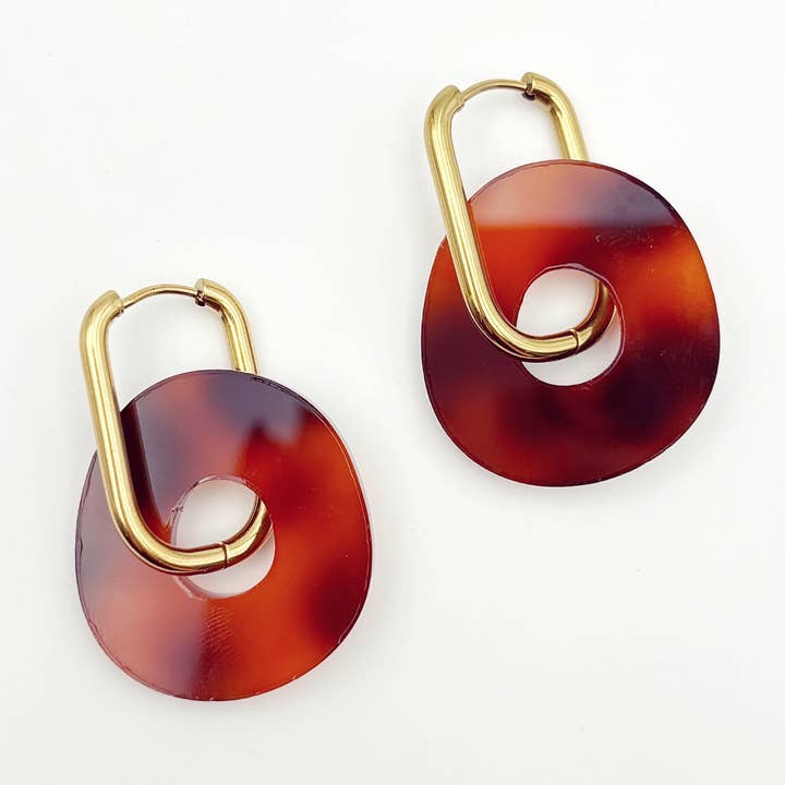 Boucles d'Oreilles Créoles Grands Donuts pour la vente par Studio Annette