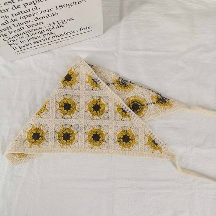 MKS America - Wholesale Bandana - Women's - Cherry Strawberry Floral checkered Crochet Bandana -56colors36