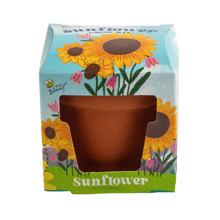 Buzzy, Inc. - Wholesale Plant Seeds - Buzzy Seeds Mini Terracotta Pot - Sunflower Grow Kit
