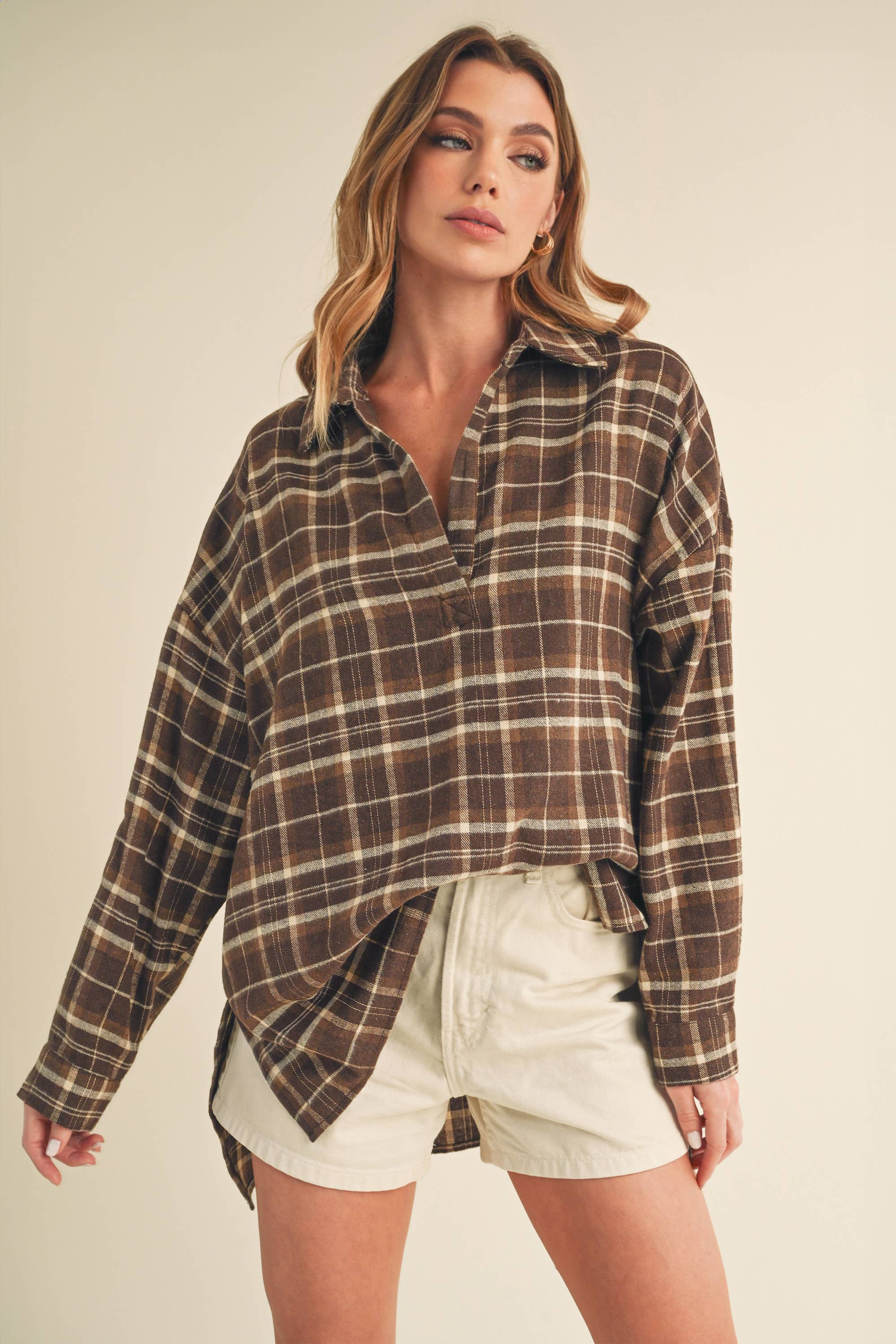 AEMI + CO - Wholesale Button Down Shirt - Women's - 8208CN Tamra Shirt 14