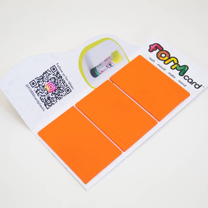 ORANGE meltable mouldable FORMcard for wholesale by FORMcard