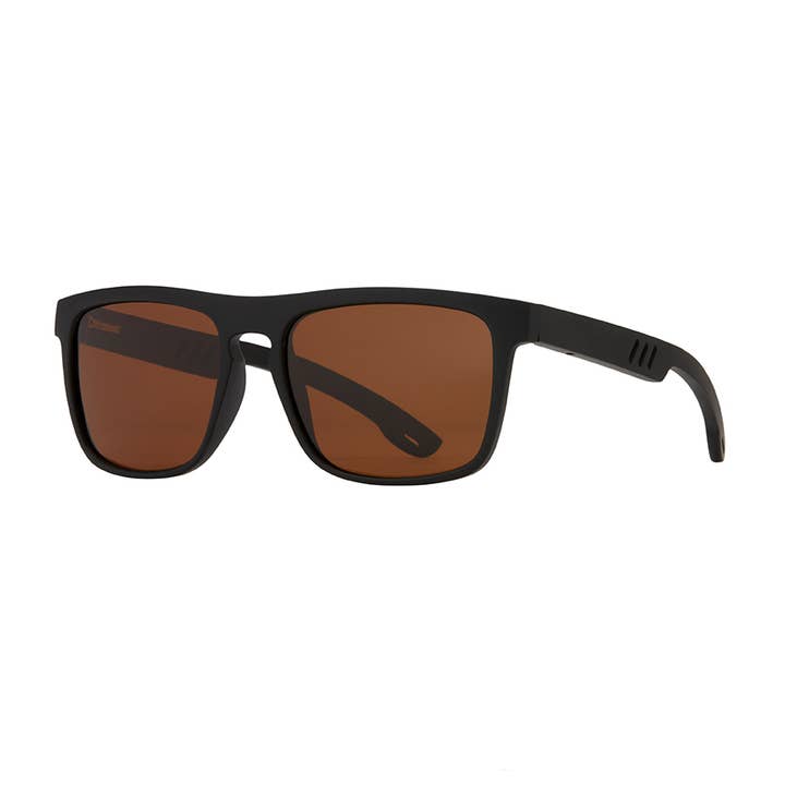 BP10414 - Brayden - Matte Onyx / Black Wood / Brown Polarize for wholesale by Blue Planet Eco-Eyewear