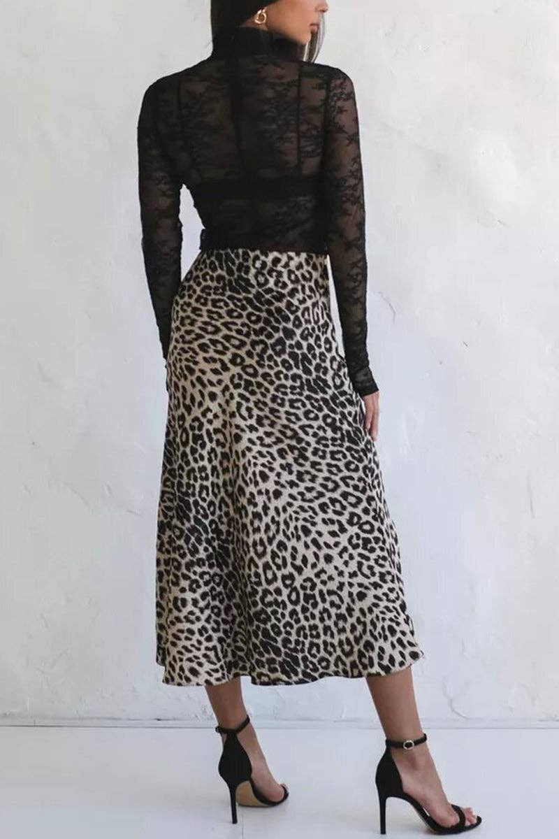Mccolin - Wholesale Skirt - Women's - Leopard Print Skirt2