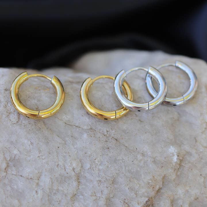 Cedar and Cypress Designs - Wholesale Oorringen - Mara Hoops Gold - Roestvrij staal - Waterbestendig1