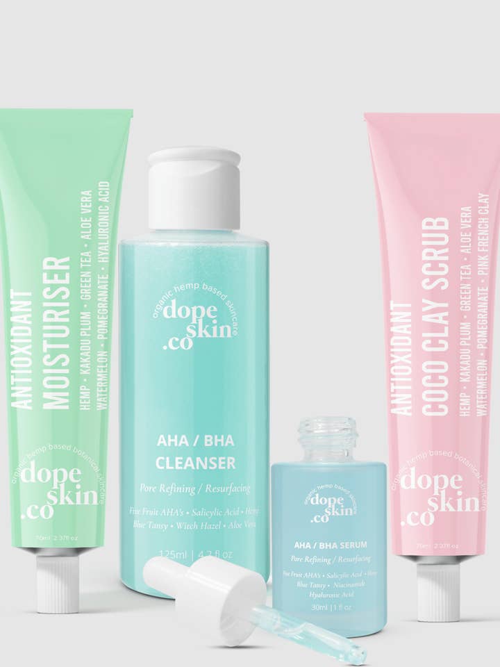 Klar Hud Startpakke (plus GRATIS Acai Lermaske) for engroshandel hos Dope Skin Co