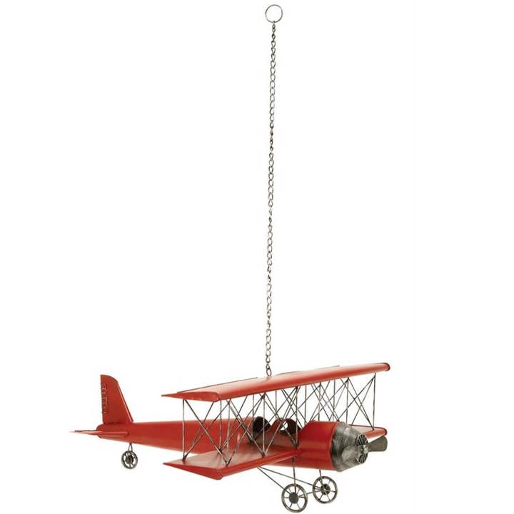 Import Corner - Wholesale Sculpture - A-69857: METAL PLANE 28"W, 11"H0