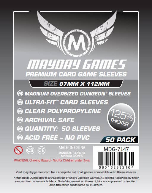 Mayday Games - Wholesale Card Game - Premium Magnum Oversized Dungeon Sleeves: 87 X 112 MM0