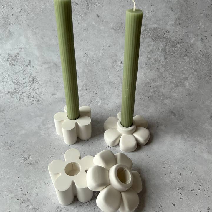 AlphaGrayArt - Wholesale Candle Holder - Floral/ Flower CandleStick Holder, Tapered Candle holder6
