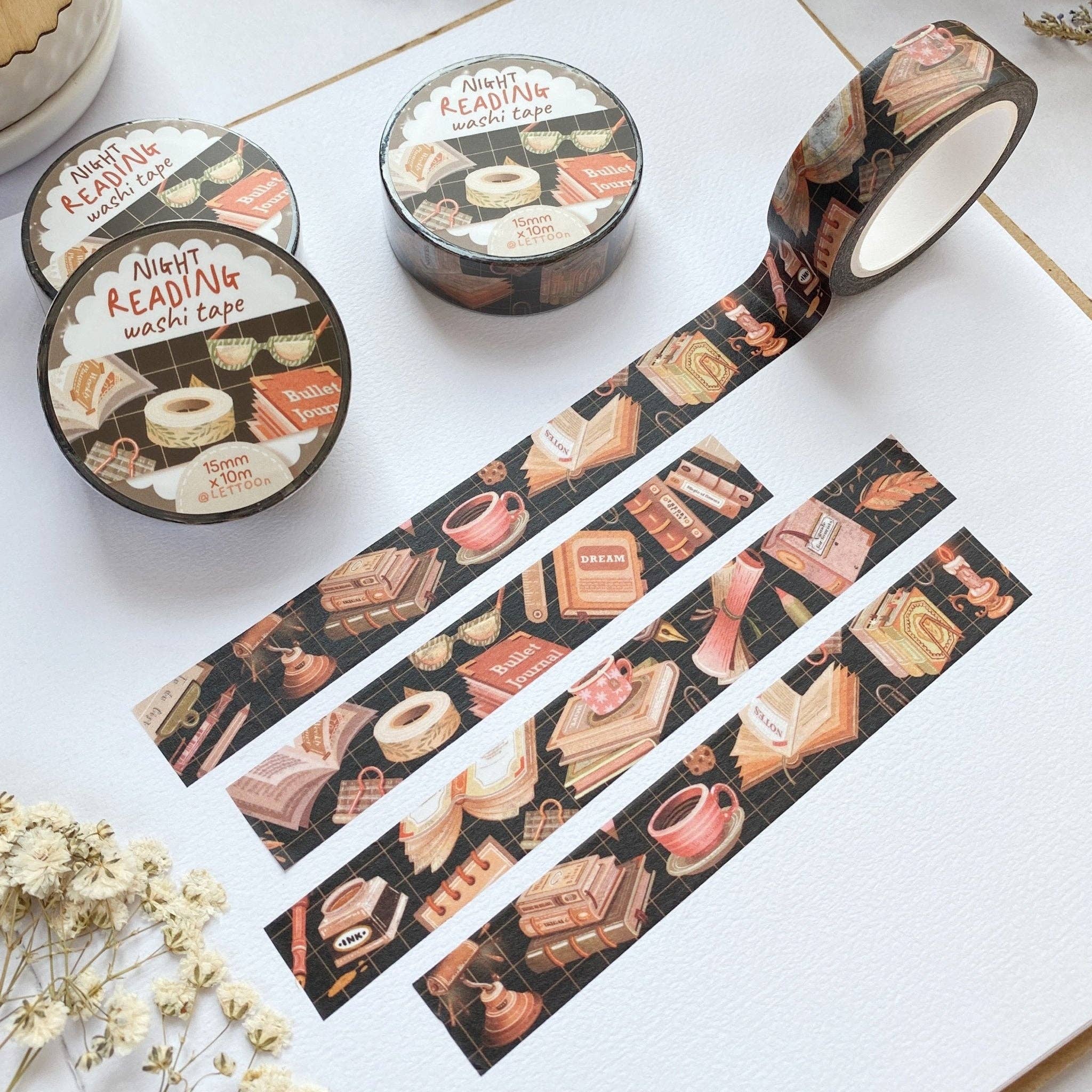 Lettoon – Großhandel Washi-Tape – Washi Tape – Tag- & Nachtlesen für Buchliebhaber5