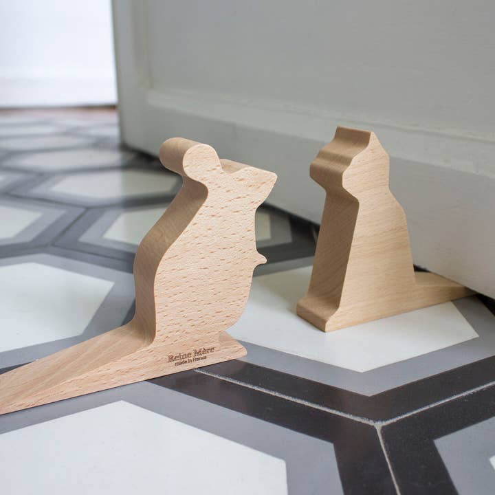 Reine Mère - Wholesale Door Stop - Mimi - Solid beech wood door handle (made in France)