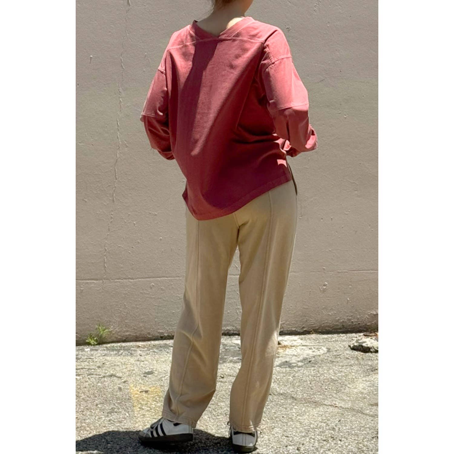 Rae Mode - Wholesale Lounge Top - Women's - PIGMENT WASHED COTTON V-NECK TOP1