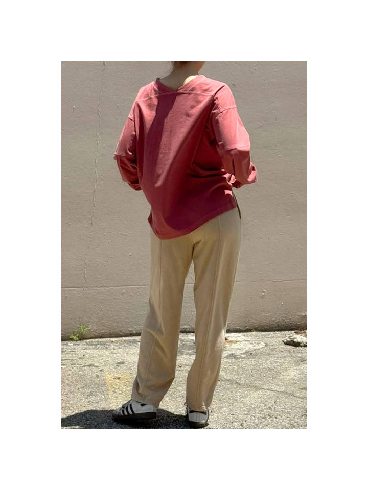 Rae Mode - Wholesale Lounge Top - Women's - PIGMENT WASHED COTTON V-NECK TOP1