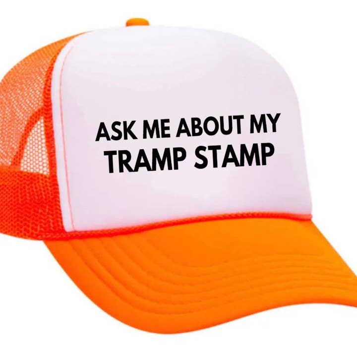 Inappropriate Trucker Hats – Engroshandel Trucker hat - Dame – Spørg mig om min Tramp Stamp Trucker Hat27