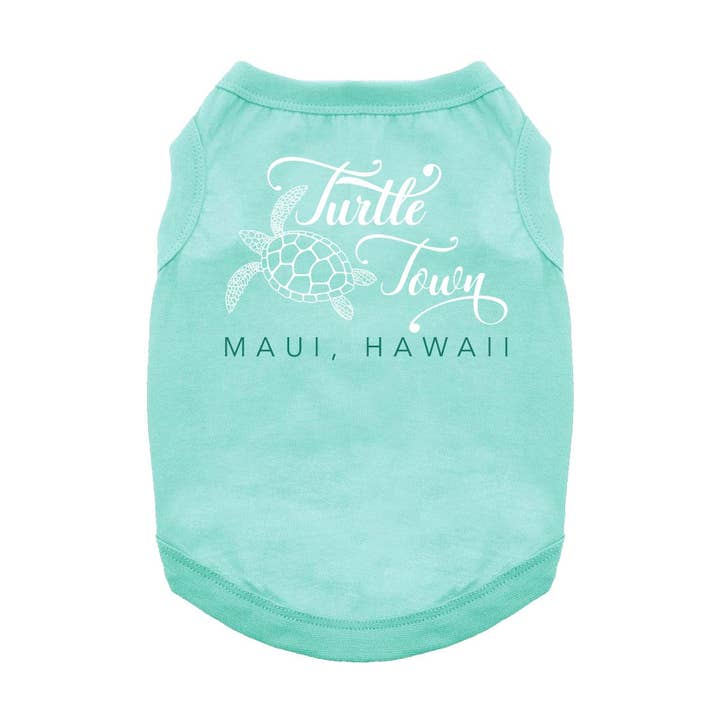 Turtle Town Maui, HI - Camiseta para perro para venta al por mayor de Fun Dog Shirts