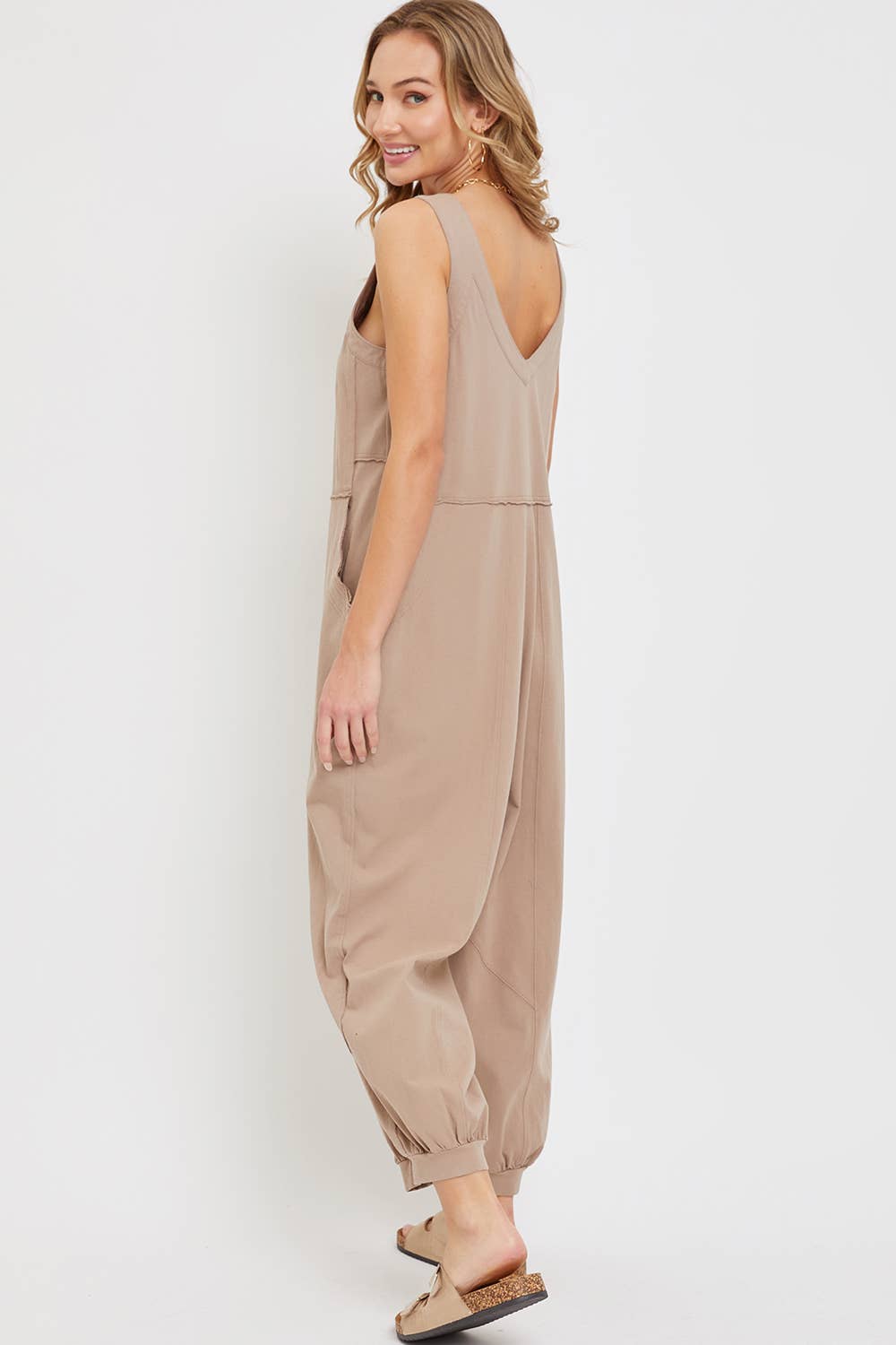 Sweet Lovely by Jen - Wholesale Jumpsuit - Women's - COTTON WASHED SLOUCHY JUMPSUIT1