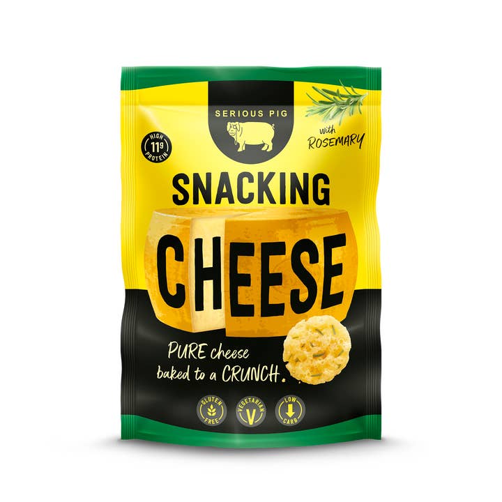 Serious Pig - Wholesale Cheese - Crunchy Snacking Cheese with Rosemary (24 x 24g)