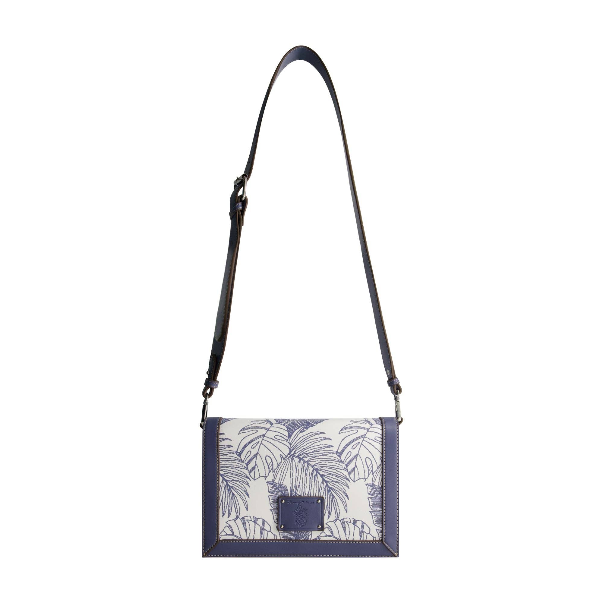 Concept One - Wholesale Crossbody Bag - Women's - Tommy Bahama Graphic Leaf Print City Handbag, NAVY0