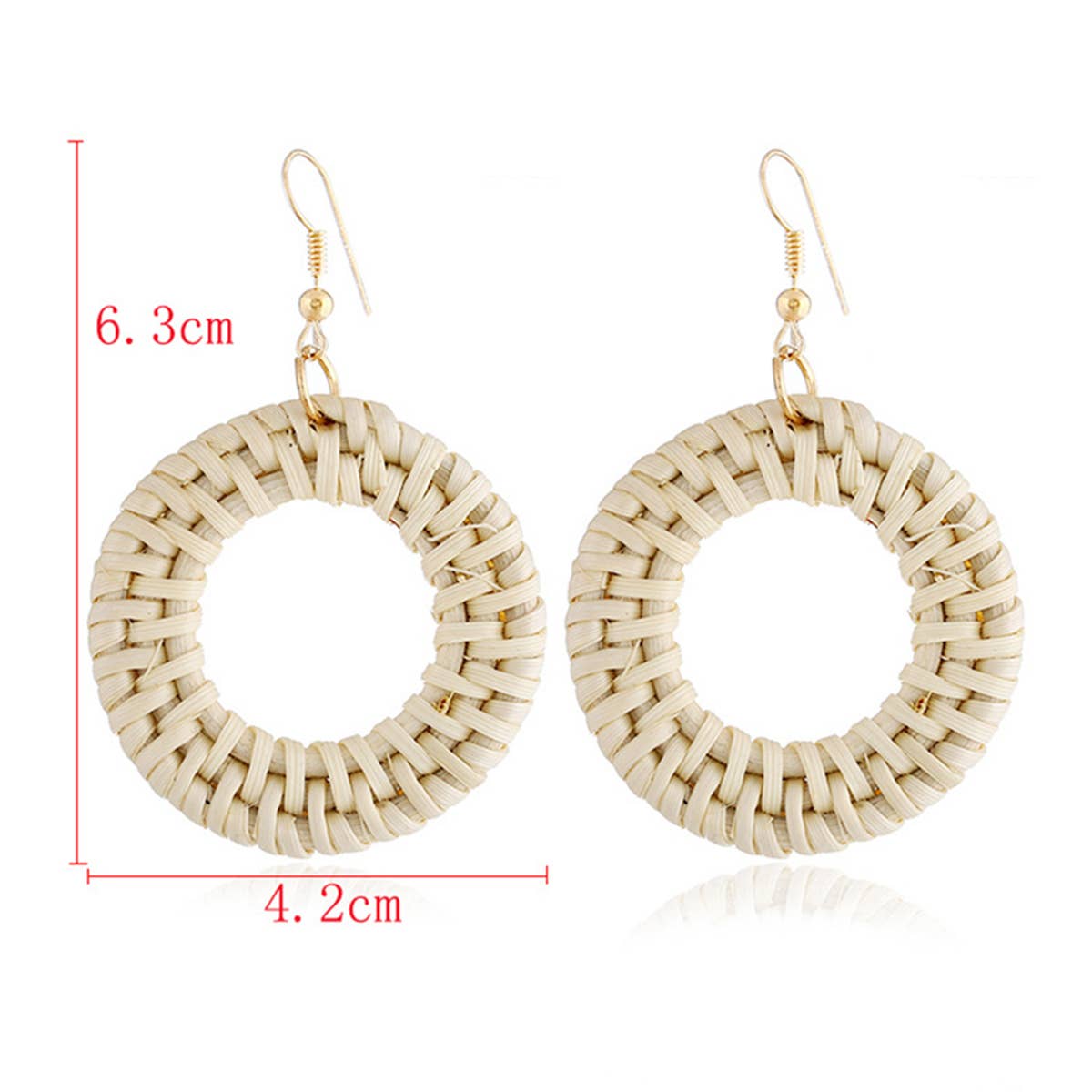 ACCITY - Wholesale Dangle Earrings - BRAIDED ROUND DROP EARRINGS_CWAJE04432