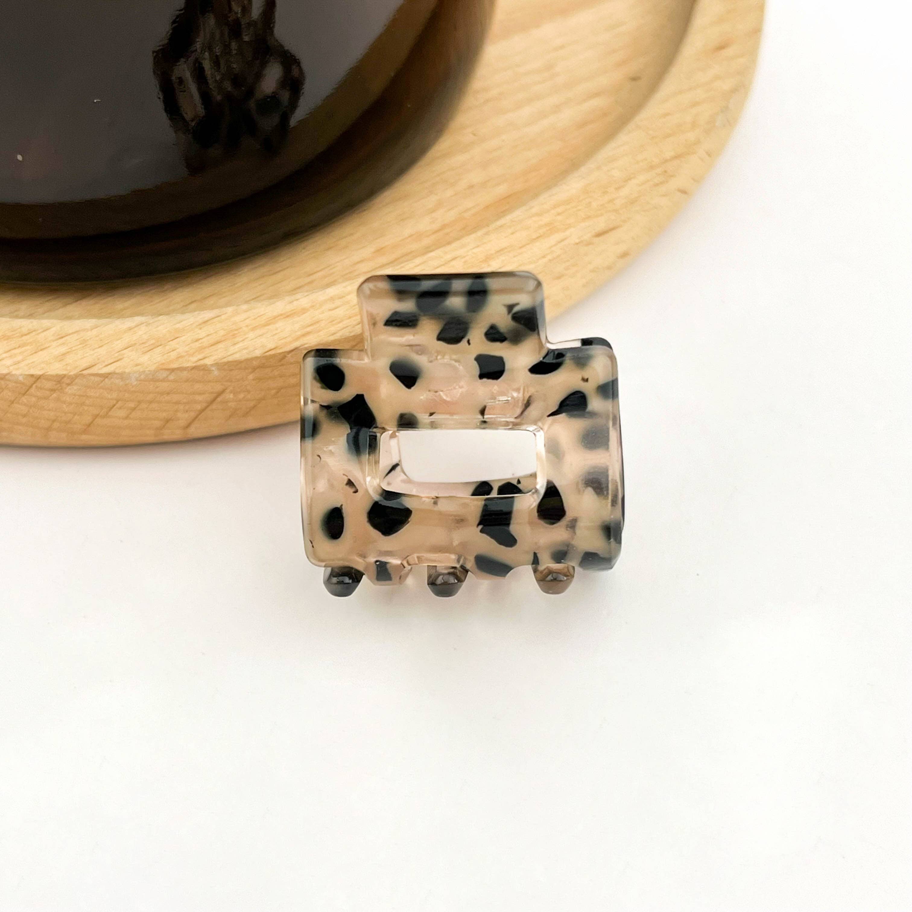 TheDivaSoap - Wholesale Hair Clip - Women's - 0.98'' Acetate Colorful Polka Dot Mini Square Hair Claw Clip3