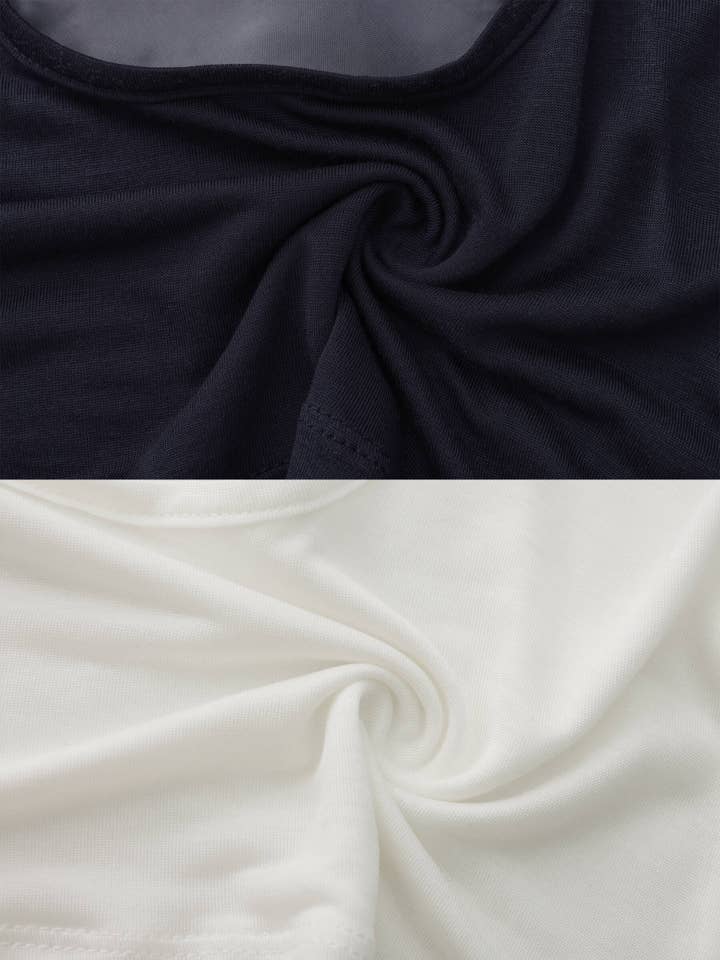 CUBIC – Engroshandel Strikket top - Dame – Ærmeløs dyb U-hals gennemsigtig striktop4