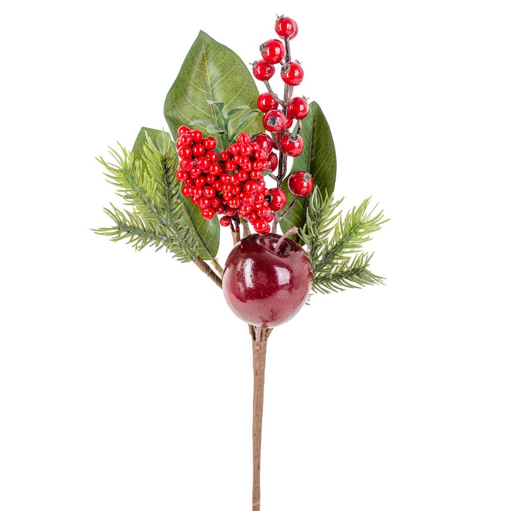 Factory Direct Craft - Wholesale Artificial Plant - 14" Artificial Mixed Berry Apple Spray3