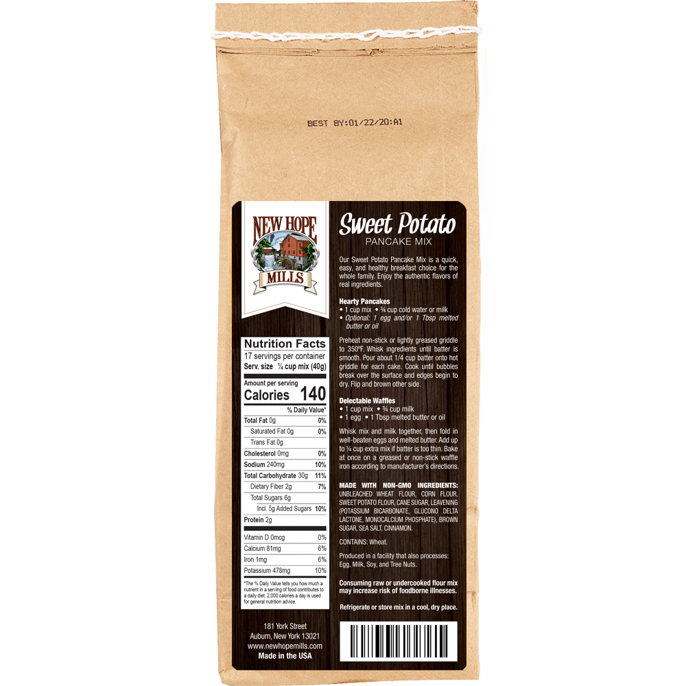 New Hope Mills - Wholesale Pancake Mix - Sweet Potato Pancake Mix1