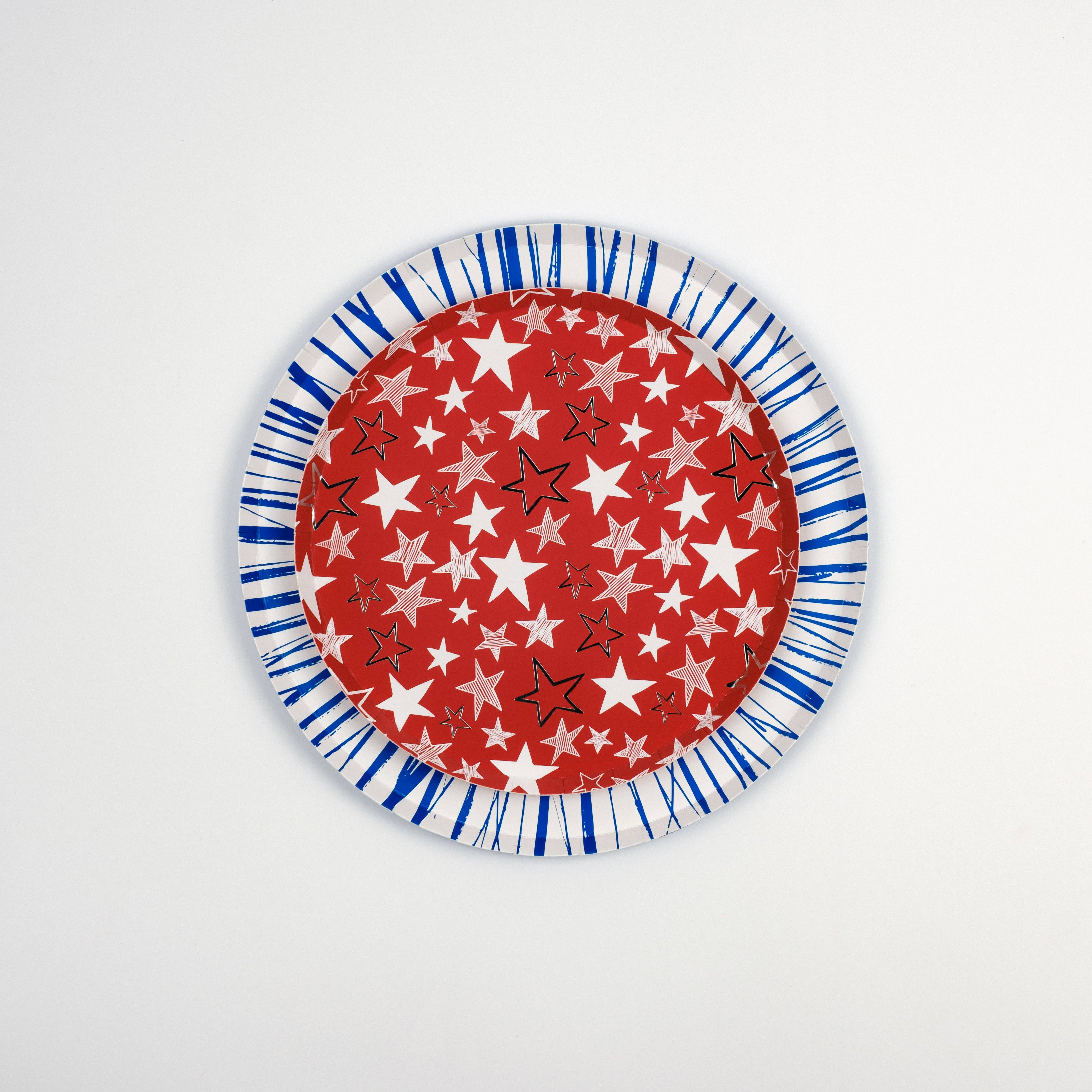 Gatherings by Curated Paperie - Venta al por mayor Platos desechables - Platos para cena Radiance Blue RAD24-DNP55