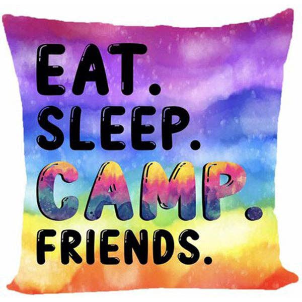 Autograph Pillows - Eat Sleep Camp Design for wholesale by Gilbin