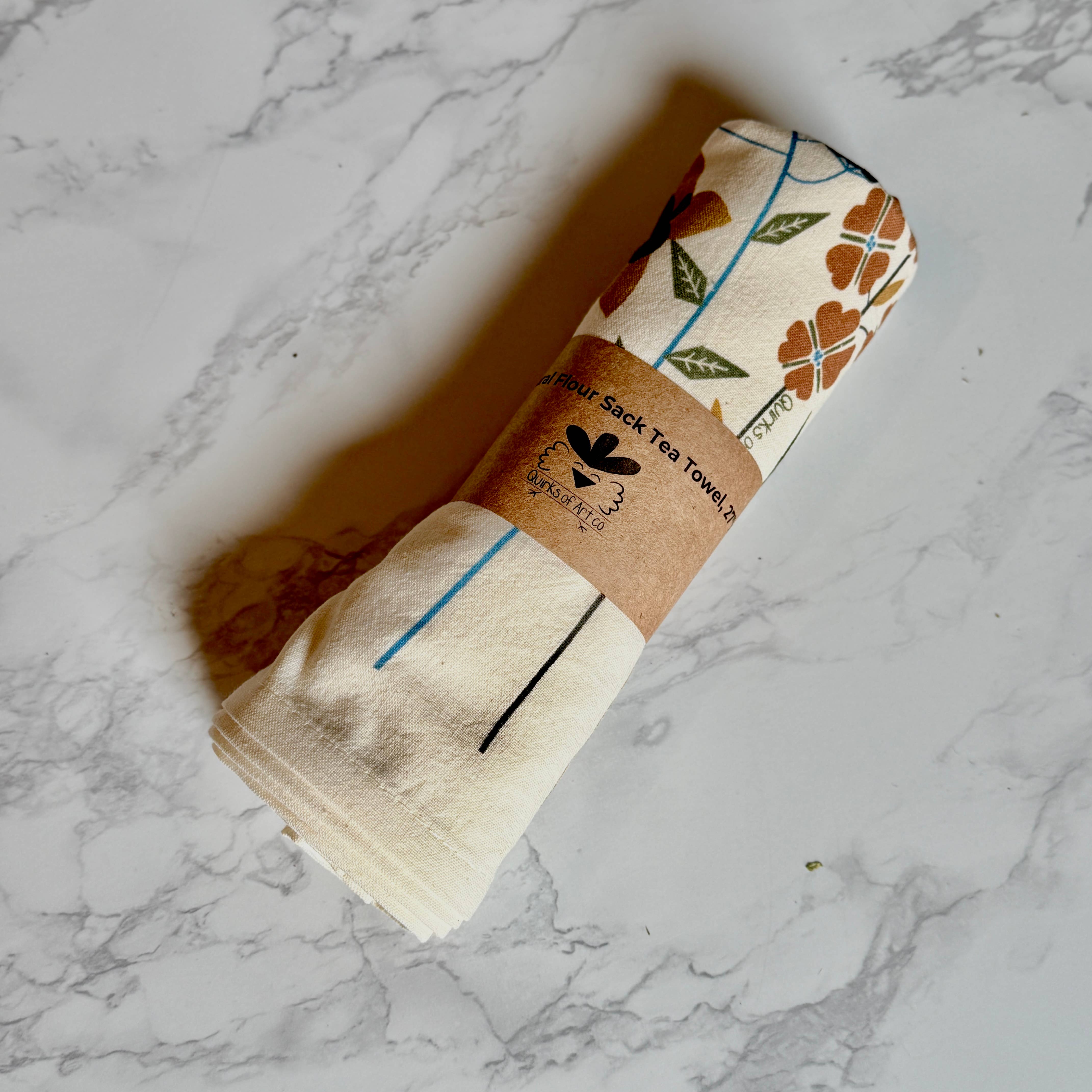 Quirks of Art co. - Wholesale Tea Towel - Flour Sack Tea Towel | Wildflowers | Seed Packet9