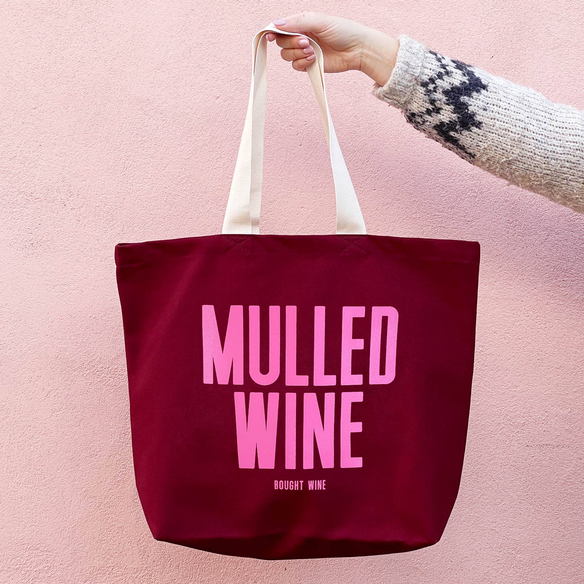 Alphabet Bags - Wholesale Tote Bag - Unisex - Mulled Wine (Bought Wine) - Burgundy Tote Bag5