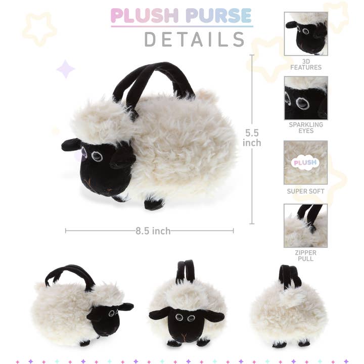Cota Global - Wholesale Stuffed/Plush Toy - Kids & Baby - Super-Soft Plush Hand Bag - Black Nose Sheep1