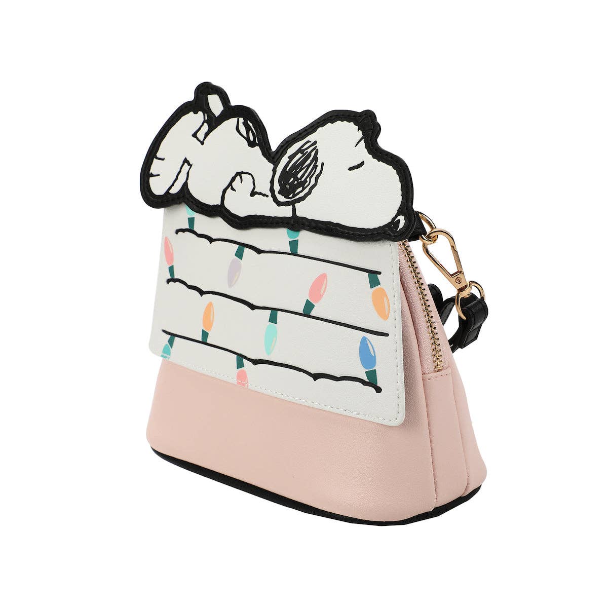 Bioworld Merchandising - Wholesale Crossbody Bag - Unisex - Peanuts 3D Snoopy Holiday Doghouse 3D Crossbody2