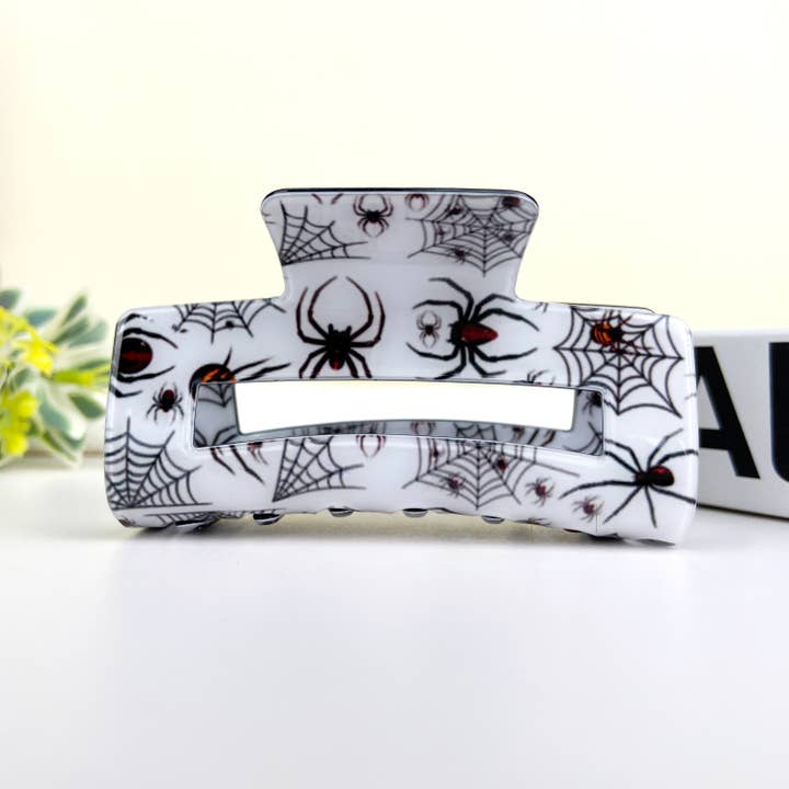 TheDivaSoap - Venta al por mayor Horquilla para el pelo - Mujer - Pinza rectangular para Halloween con forma de calavera de fantasma3