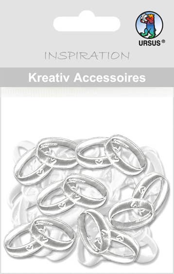 URSUS® / Buntpapierfabrik Ludwig Bähr GmbH & Co. KG - Wholesale Craft Supplies - Creative accessories “mini pack wedding rings, silver”0