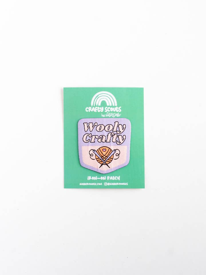 Wooly Crafty Patch – Ricamo per Maglieria e Uncinetto Termoadesivo per la vendita all'ingrosso da parte di NatterDoodle