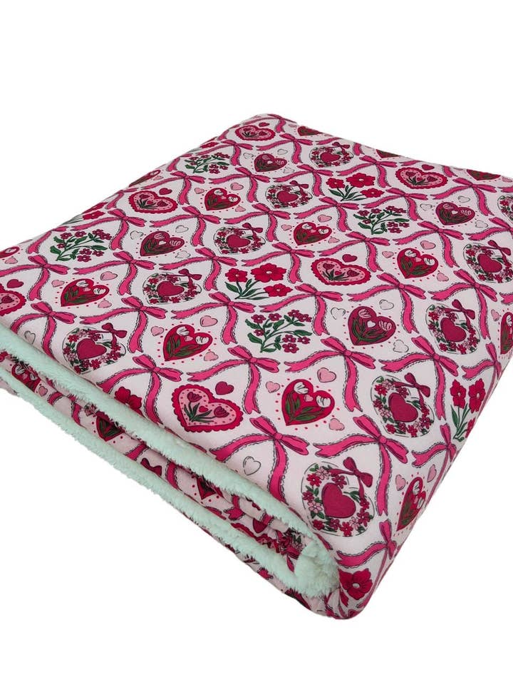 Sweetest Valentine Fuzzy Bamboo Blanket for wholesale by Little One Shop