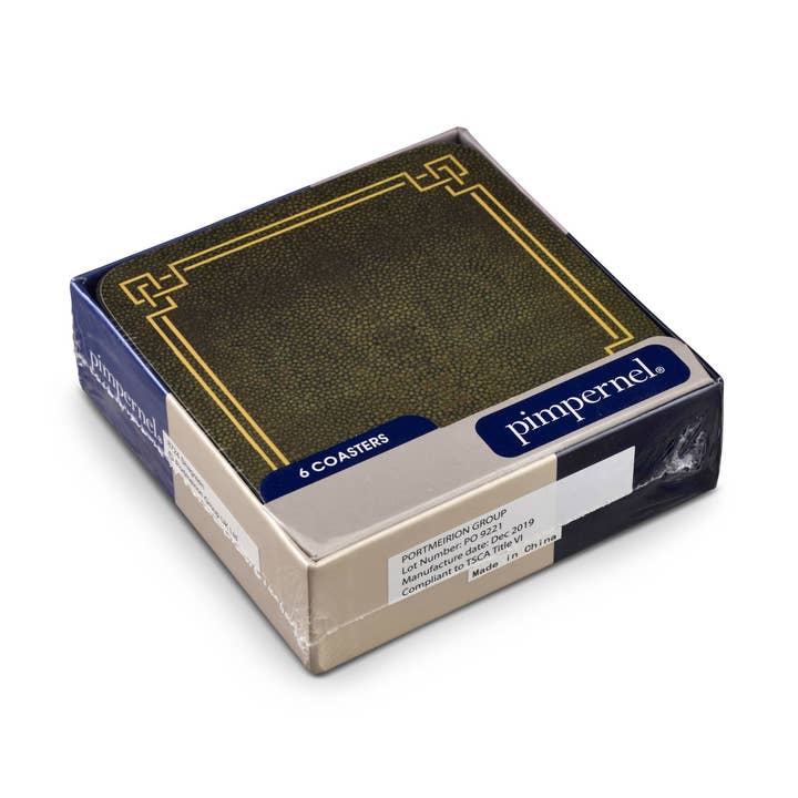 Portmeirion, Spode, Pimpernel, Nacthmann, Wrendale Designs - Wholesale Coasters - Shagreen Leather Coasters Set of 60