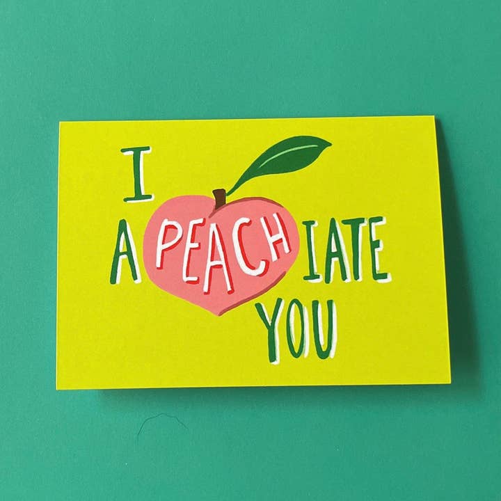 I Appreciate You | I a(PEACH)iate You - Greeting Card for wholesale by Hello Herren