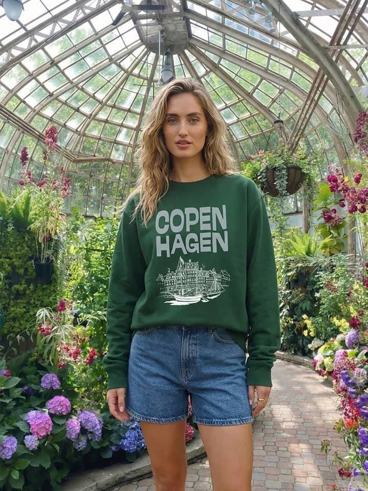 Kopenhagen Dänemark Grafik-Print-Sweatshirt für den Großhandel von Missi Clothing