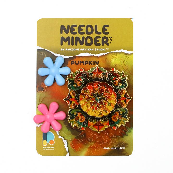 Pumpkin - Magnetic Needle Minder Set #1 for wholesale by Awesome Pattern Studio