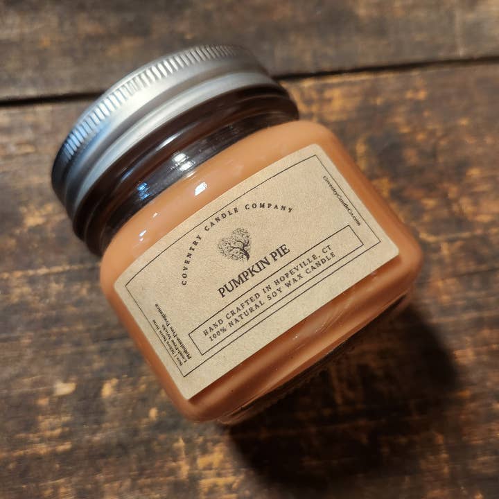 Pumpkin Pie 8oz soy candle for wholesale by Coventry Candle Company