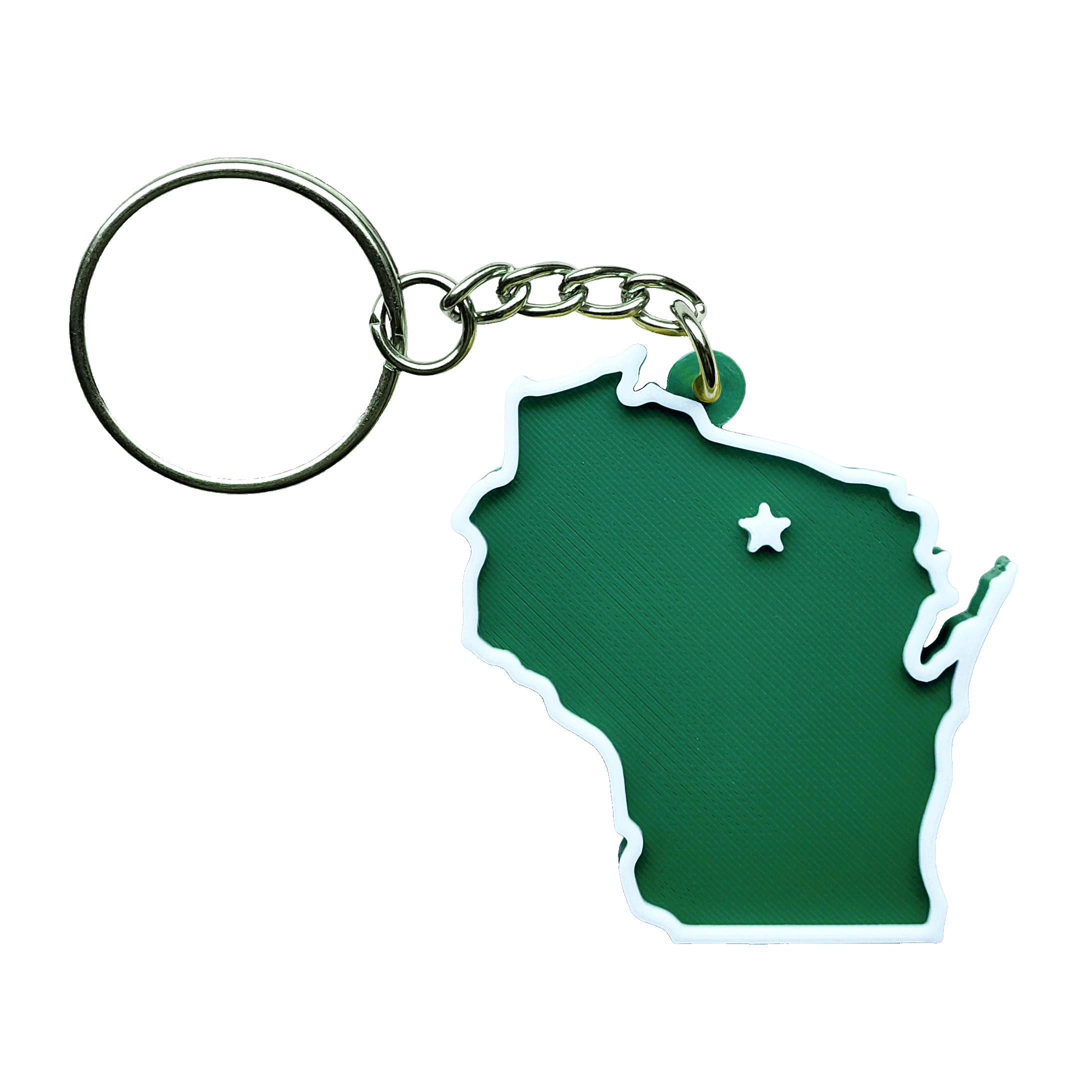 itty bitty builds - Wholesale Keychain - Unisex - Wisconsin State Keychain, Rhinelander2