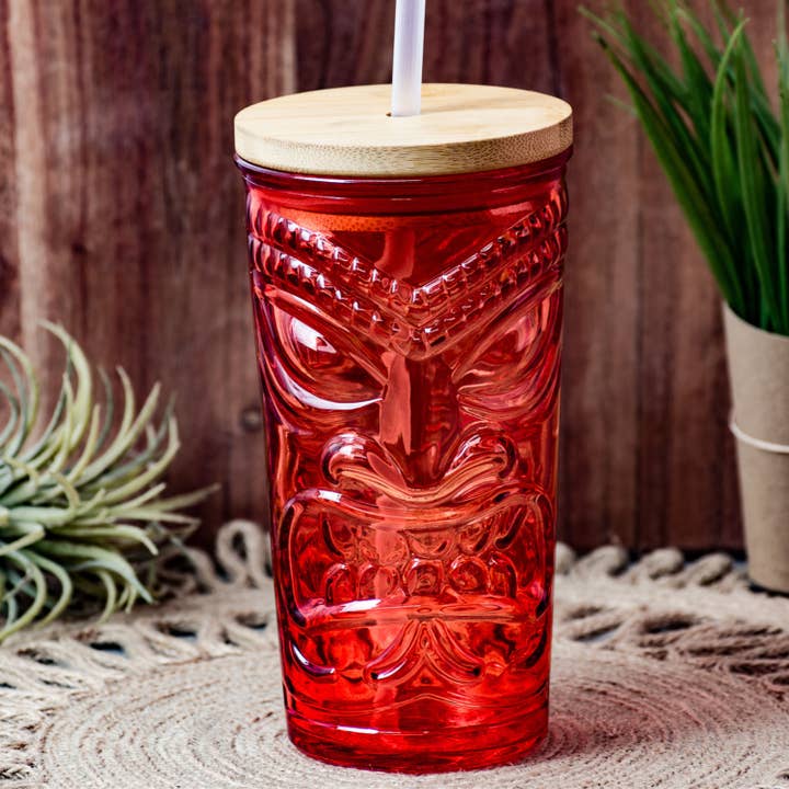 10 Strawberry Street - Wholesale Drinking Glass/Cup - Tiki Glass Sipper, Coral1